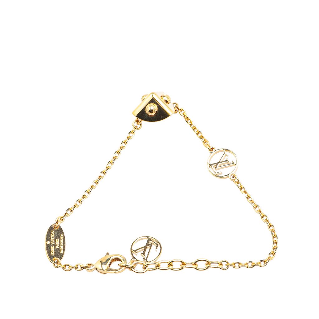 Louis Vuitton Gold Plated Trunkies Charm Bracelet - 4