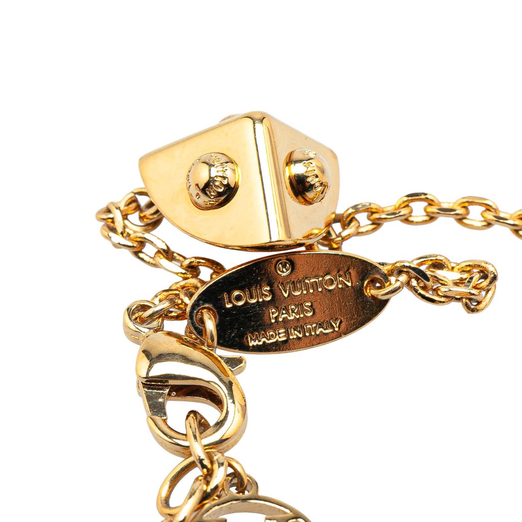 Louis Vuitton Gold Plated Trunkies Charm Bracelet - 5