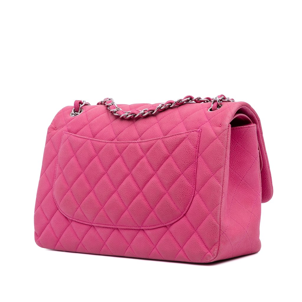 Chanel Jumbo Classic Caviar Double Flap - Back view