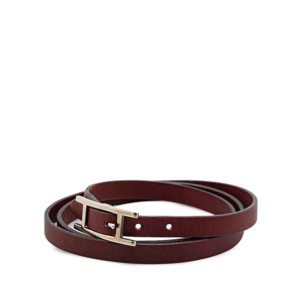 Hermès Leather Behapi Triple Tour Bracelet - Back view