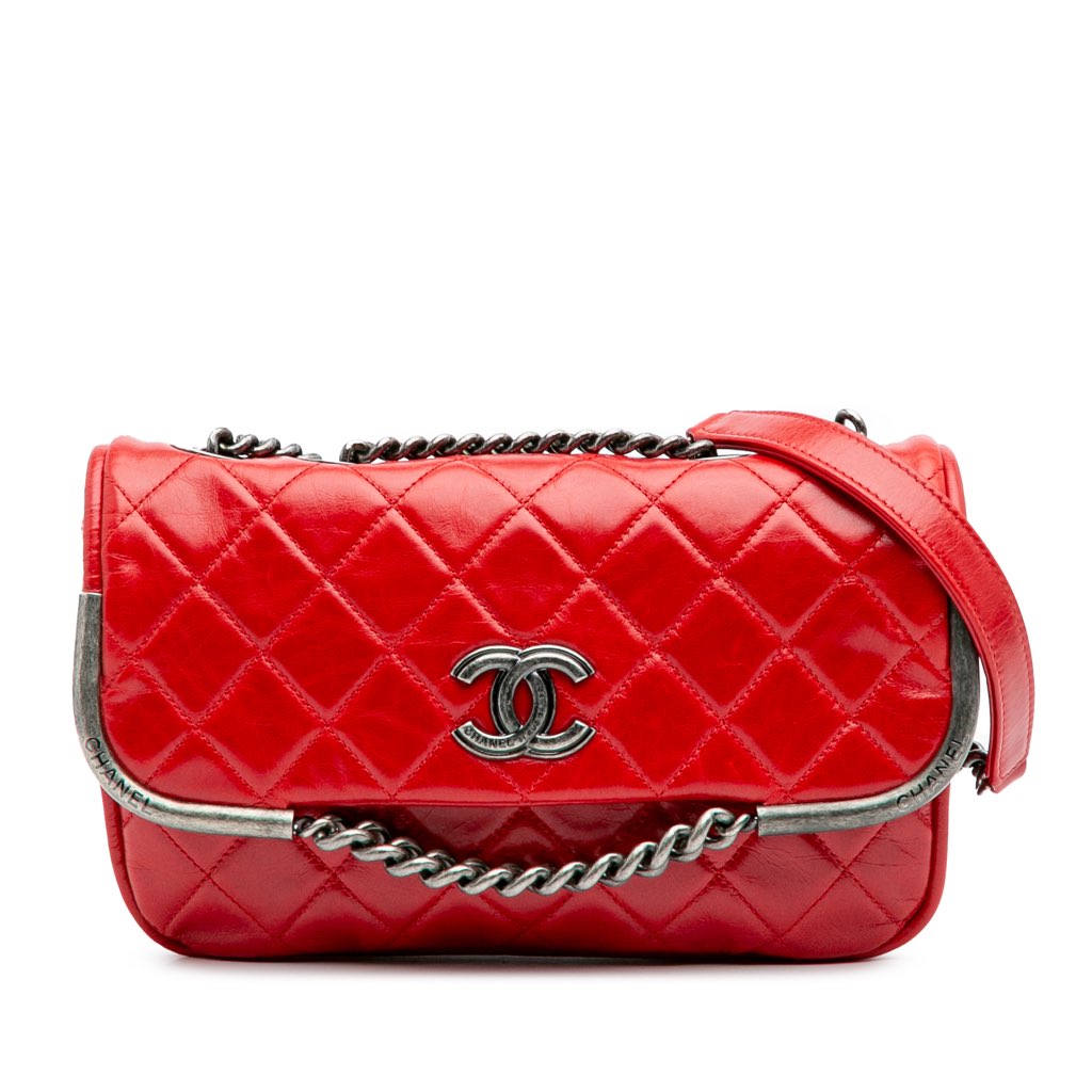 Chanel Aged Calfskin CC Chain Frame Flap