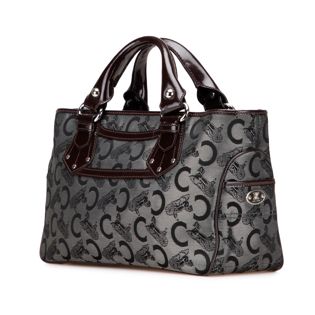 Celine C Macadam Canvas Boogie Handbag - Back view