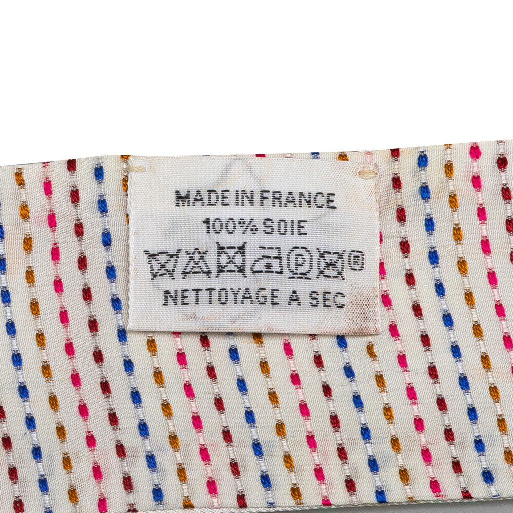 Hermès Chevaloscope Neon Embroidered Silk Twilly Scarf - 3