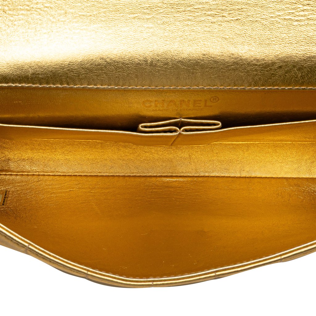 Chanel CC Choco Bar Metallic Lambskin Flap - 4