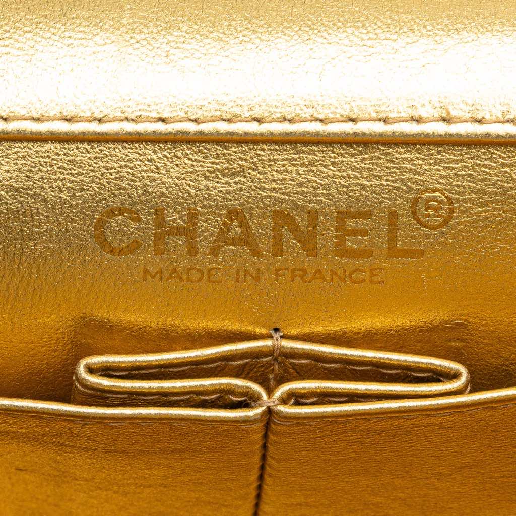 Chanel CC Choco Bar Metallic Lambskin Flap - 5