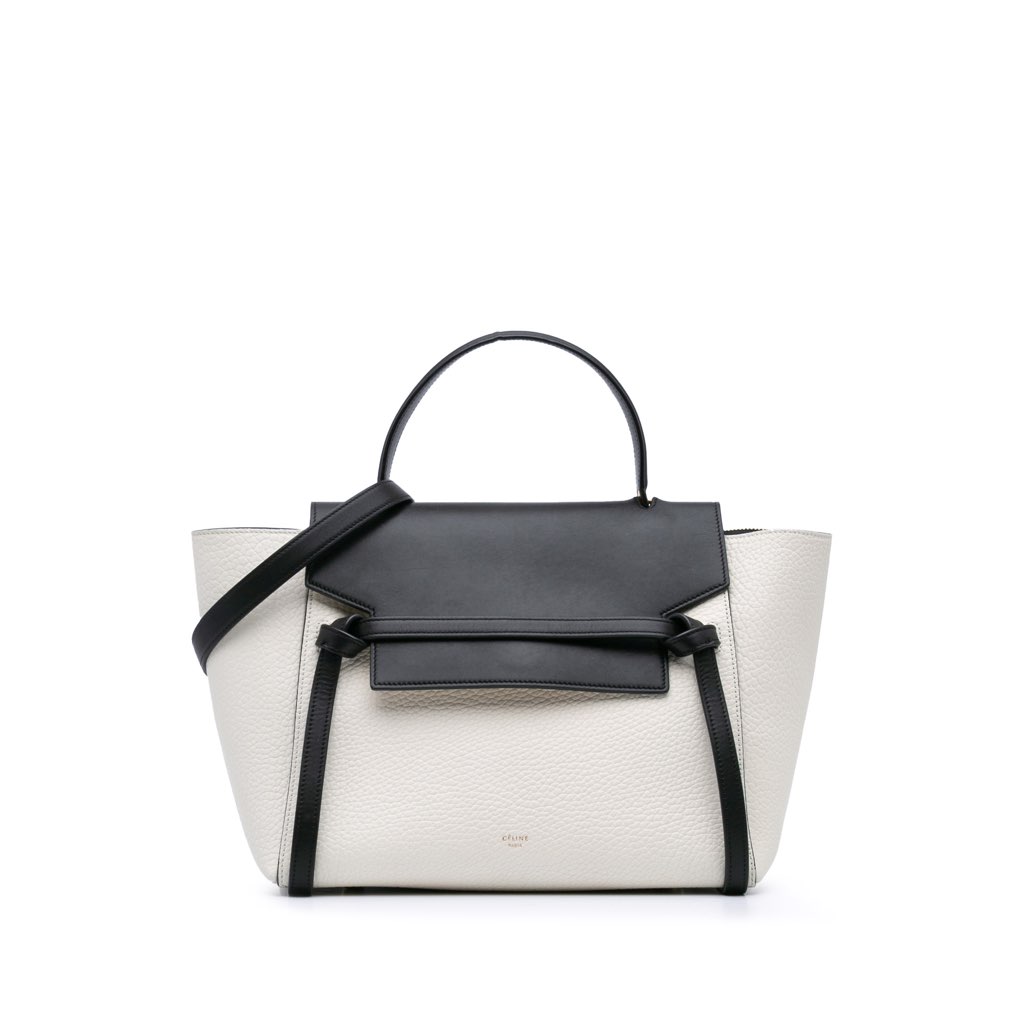Celine Mini Bicolor Leather Belt Satchel