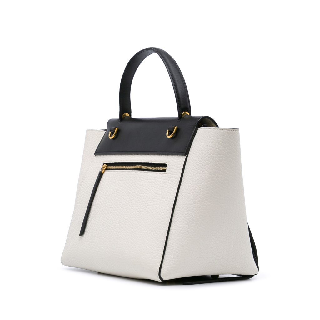 Celine Mini Bicolor Leather Belt Satchel - 2