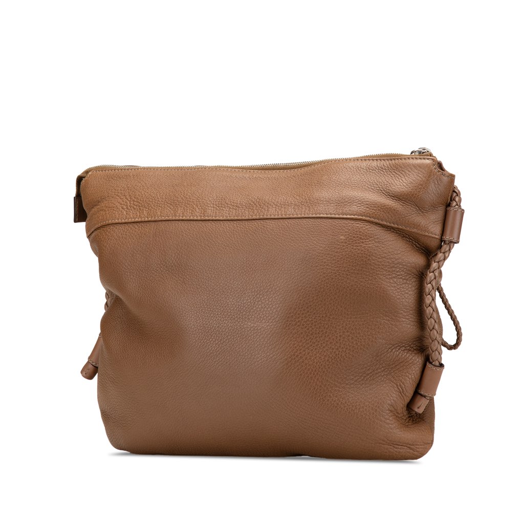 Gucci Medium Leather Interlocking G Braided Strap Crossbody - Back view