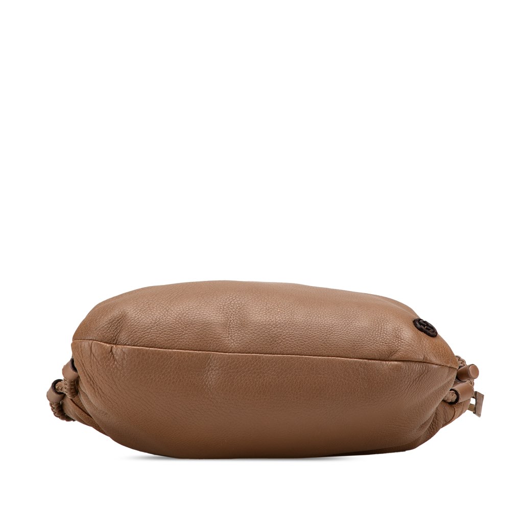 Gucci Medium Leather Interlocking G Braided Strap Crossbody - Image 6