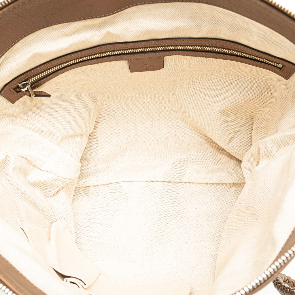 Gucci Medium Leather Interlocking G Braided Strap Crossbody - 4