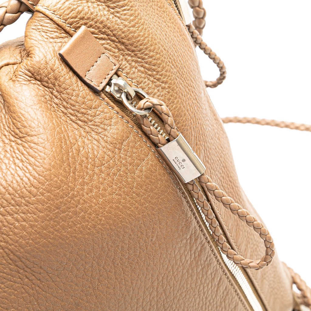 Gucci Medium Leather Interlocking G Braided Strap Crossbody - Image 10