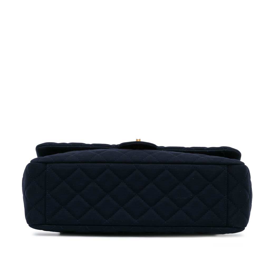 Chanel XL Classic Jersey Single Flap - 3