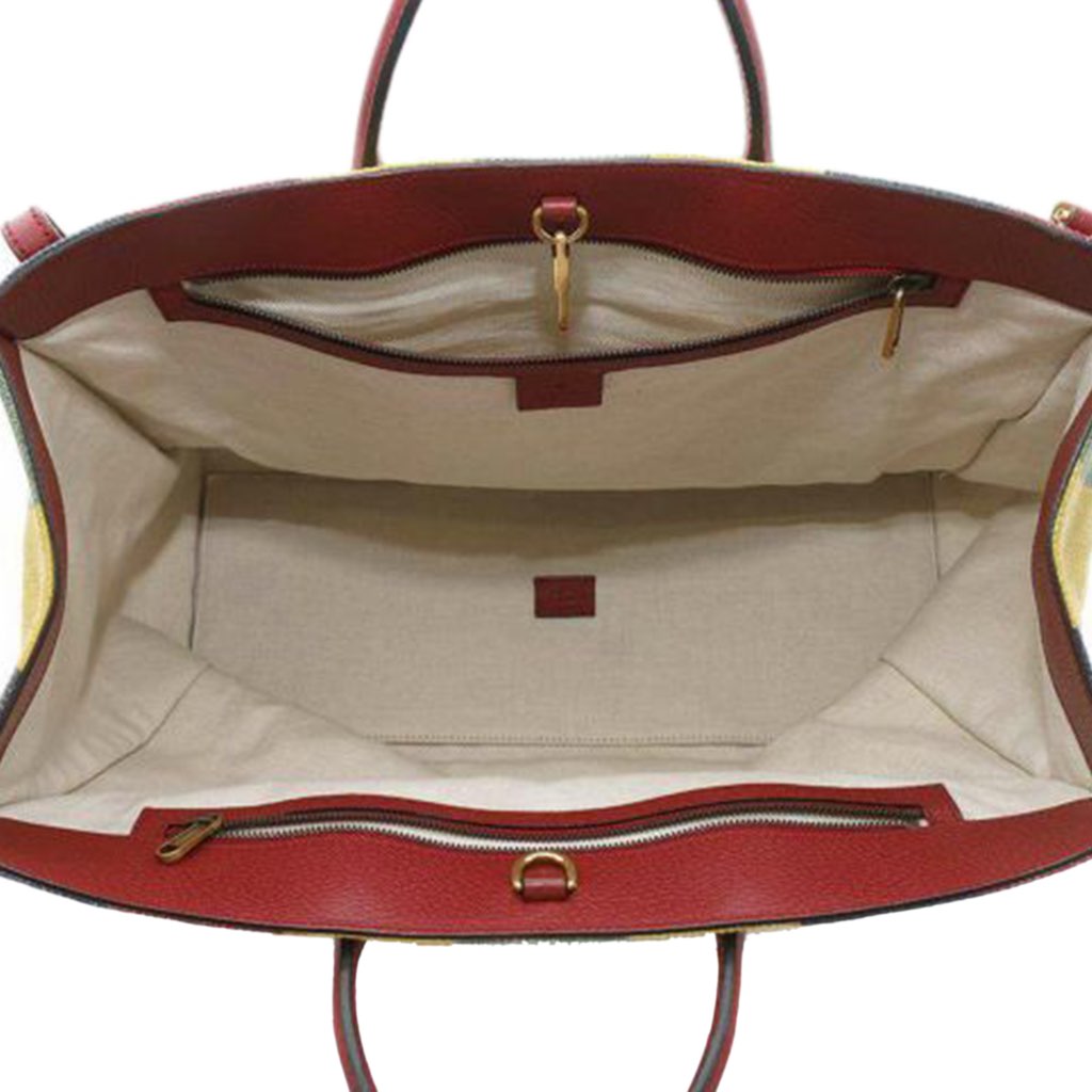 Gucci Baiadera Stripe Canvas Convertible Tote - 4