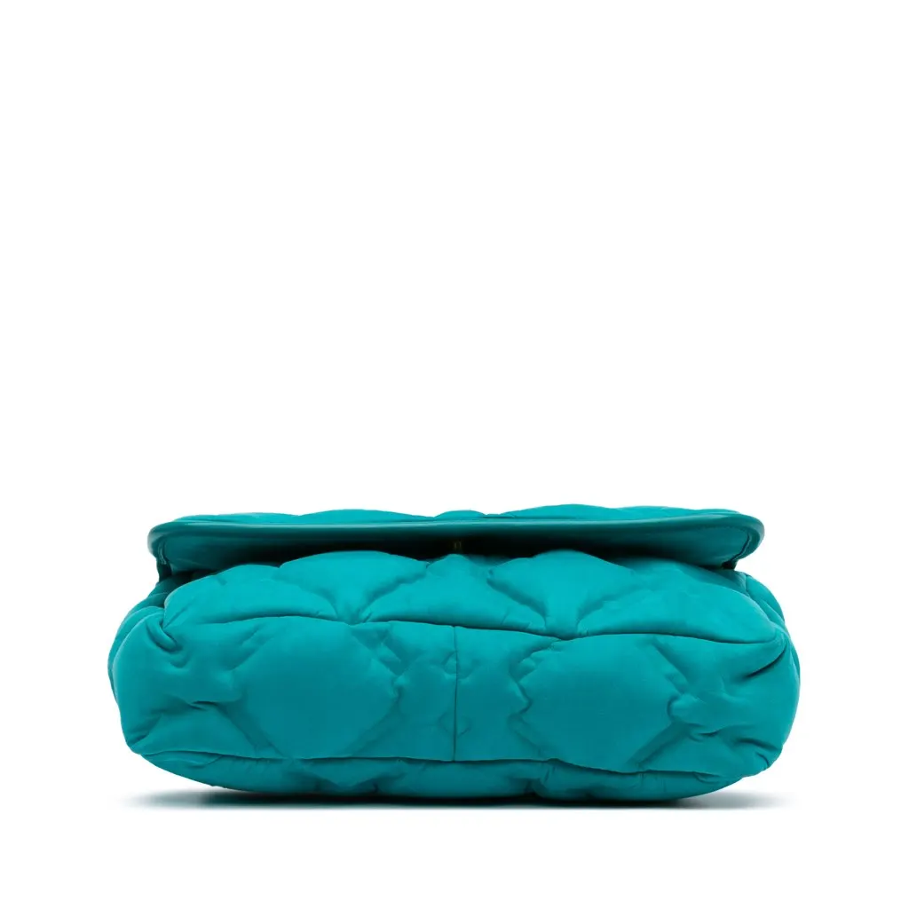 Chanel Small Iridescent Calfskin Chesterfield Flap Blue Leather Good - Inside View