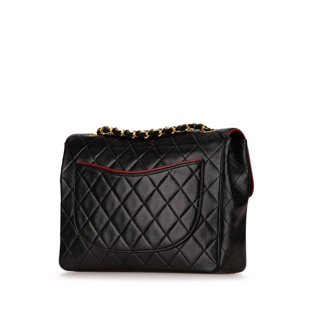 Chanel CC Bicolor Quilted Lambskin Single Flap - 2
