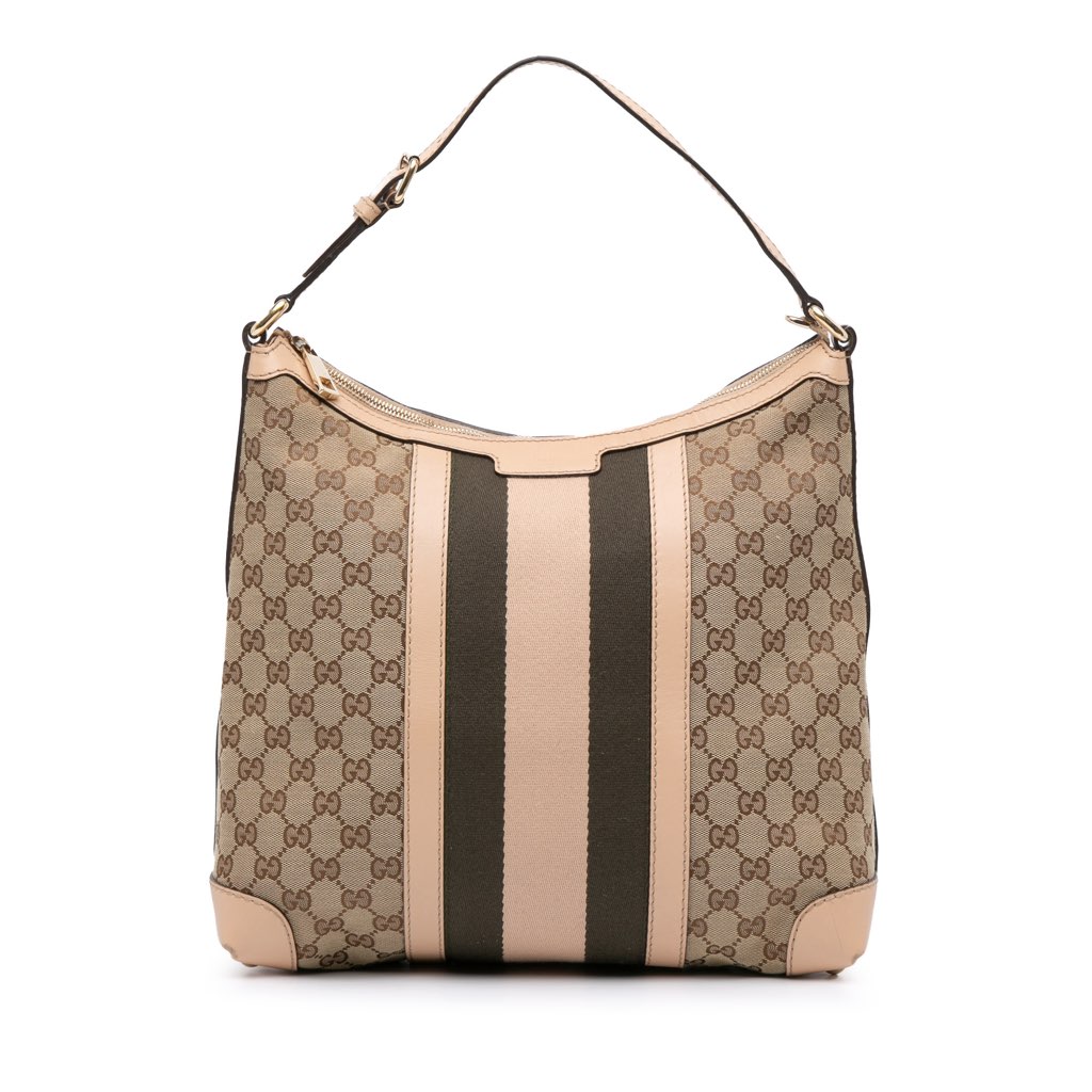 Gucci Medium GG Canvas Web Shoulder Bag