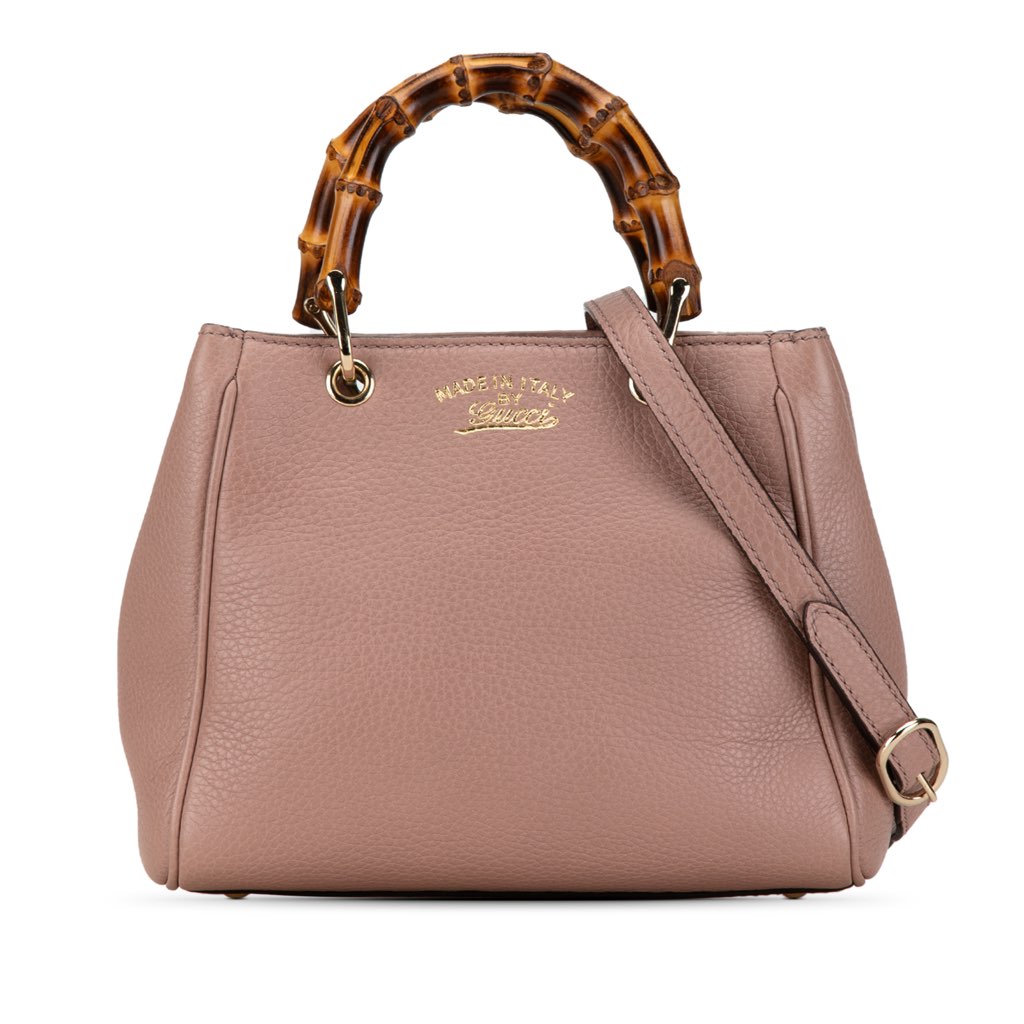 Gucci Mini Calfskin Bamboo Shopper Satchel