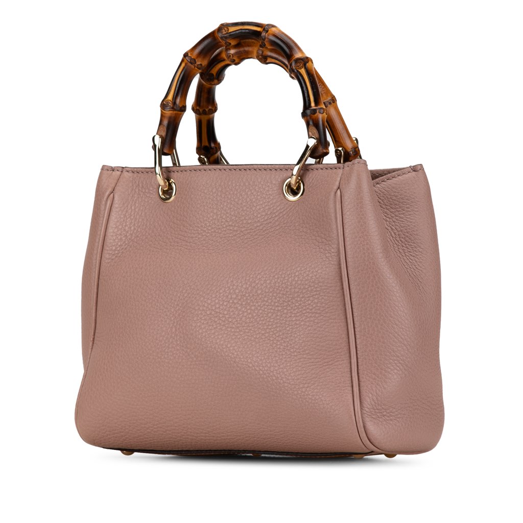 Gucci Mini Calfskin Bamboo Shopper Satchel - 2