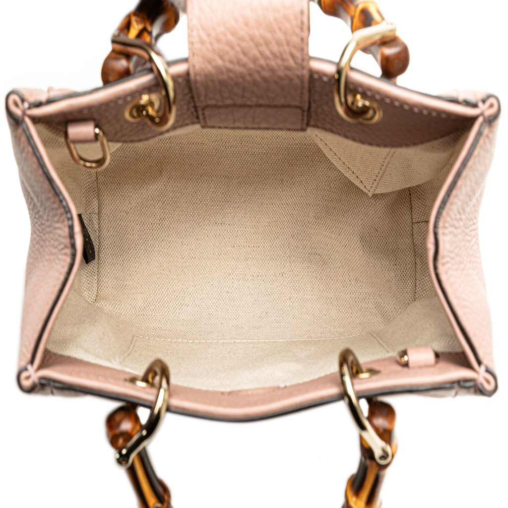 Gucci Mini Calfskin Bamboo Shopper Satchel - 4