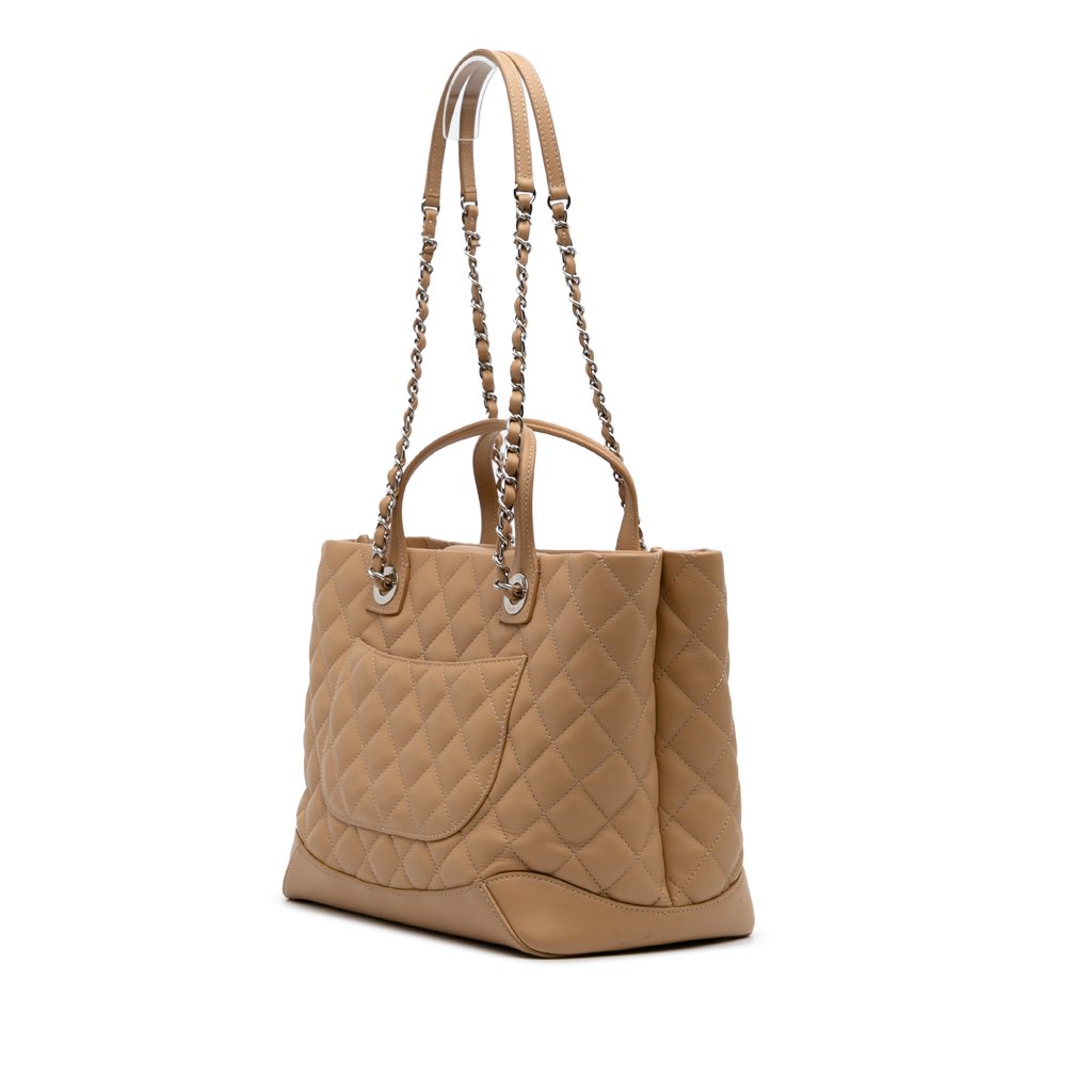 Chanel Small Quilted Calfskin Easy Shopping Tote - Back view