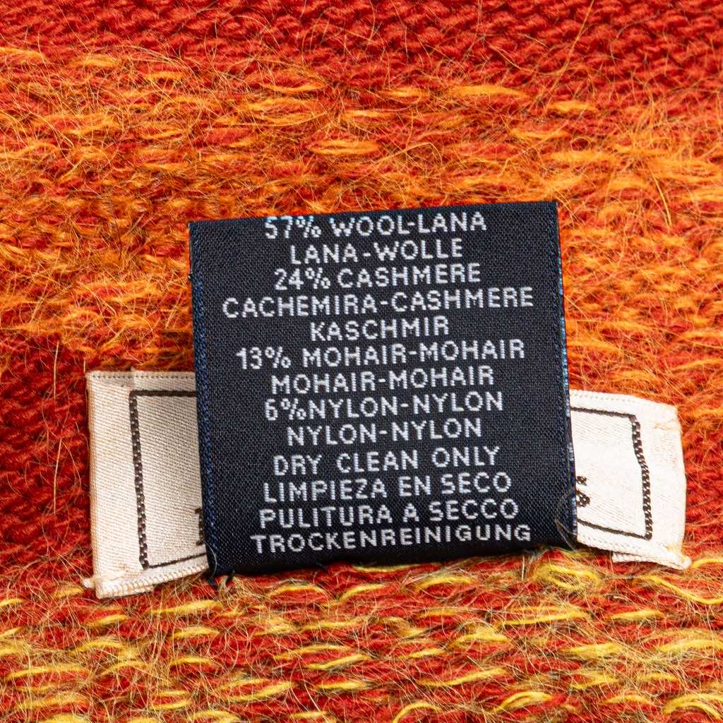 Hermès Cashmere and Mohair Wool Striped Stole - 2