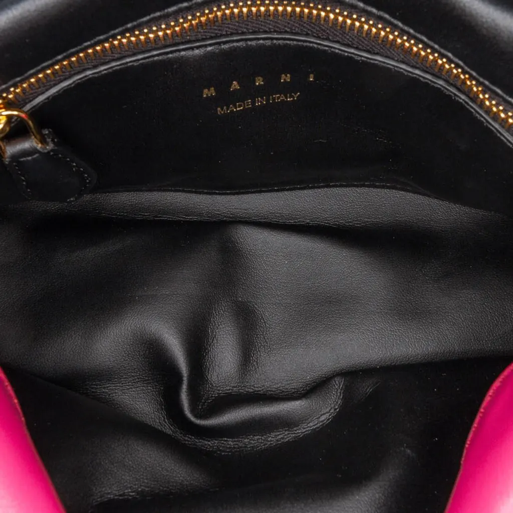 Marni Small Leather Prisma Crossbody Pink Leather Very good - Model View