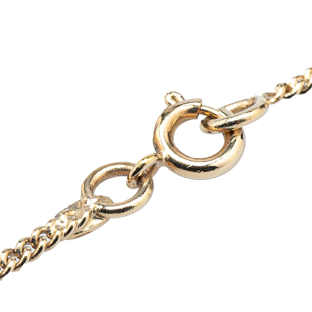 Chanel Gold Plated CC Lipstick Pendant Necklace - 2