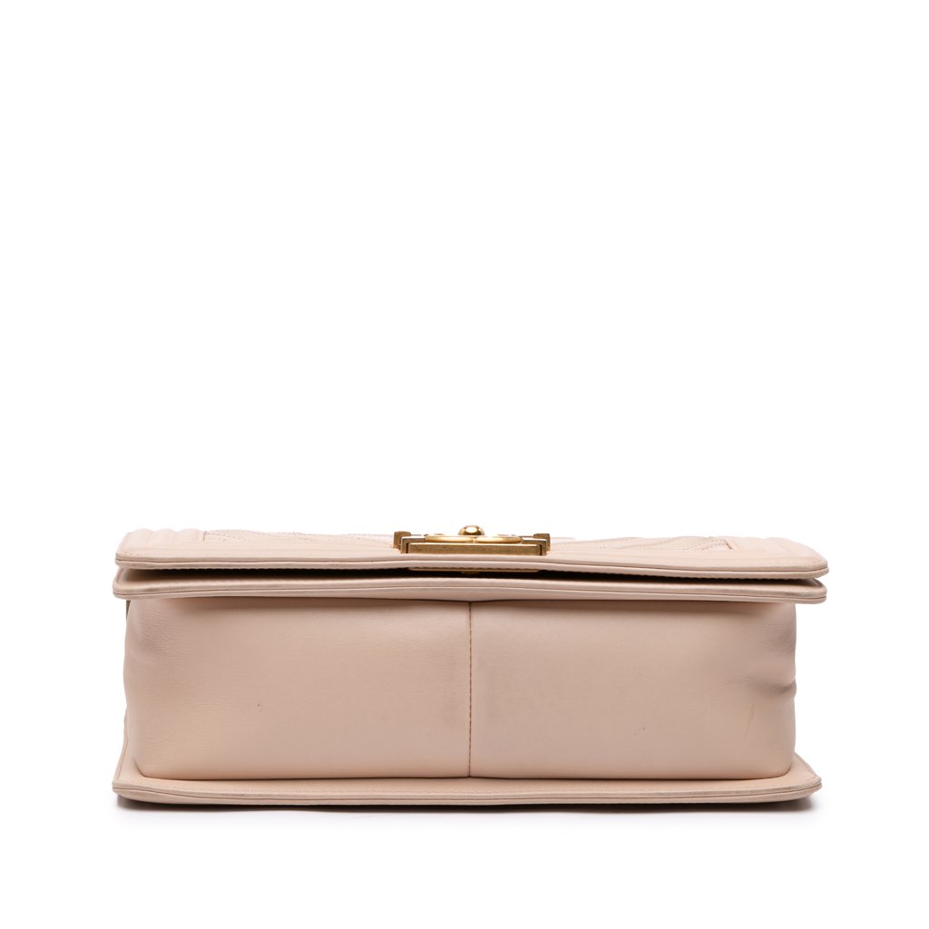 Chanel Old Medium Chevron Mixed Leathers Boy Flap - 3