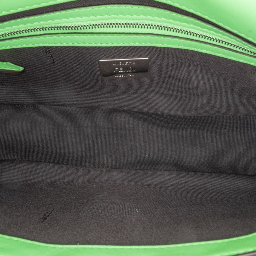 Fendi Zucca Embossed Stitched Leather Baguette Satchel - 4