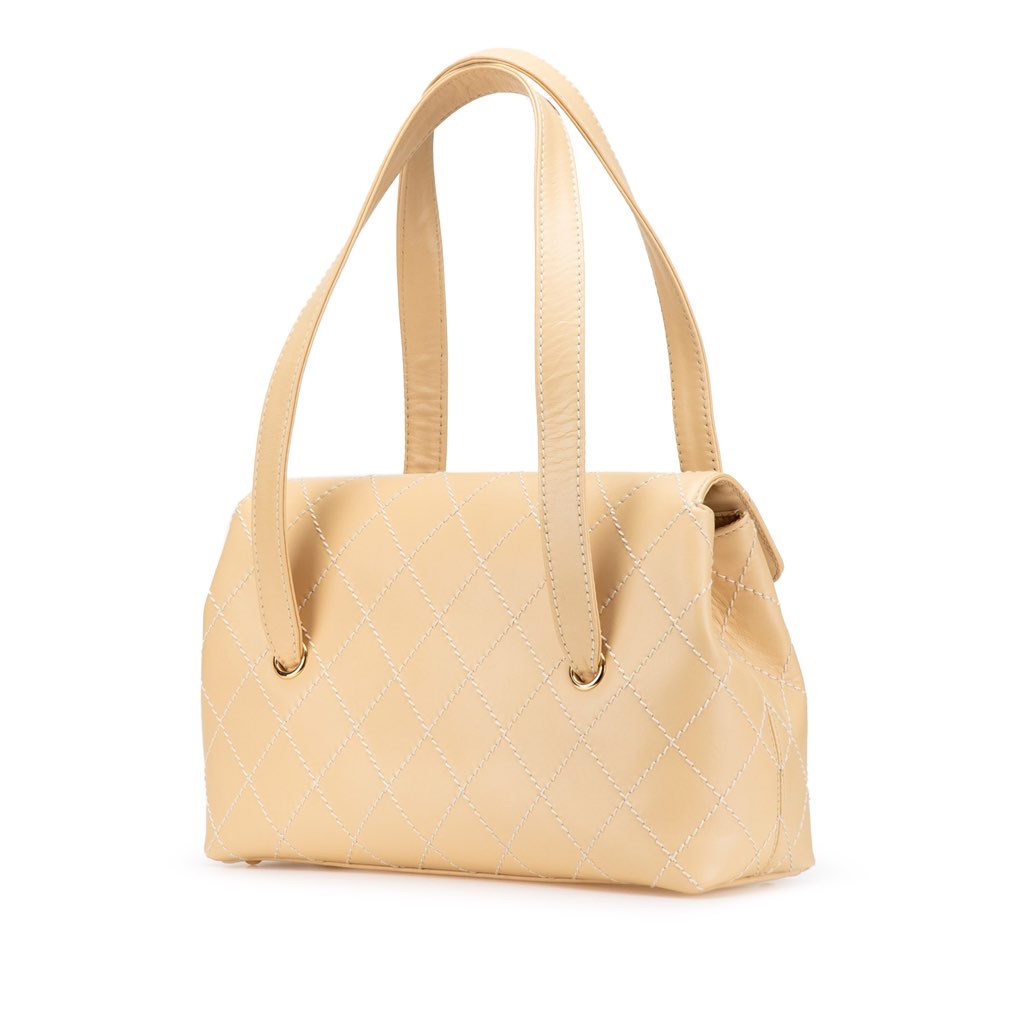 Chanel CC Calfskin Wild Stitch Flap Shoulder Bag - 2