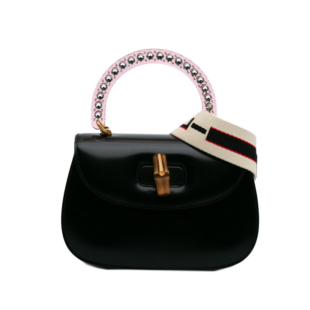 Gucci Limited Edition Medium Calfskin Acrylic Classic 2 Top Handle Bag