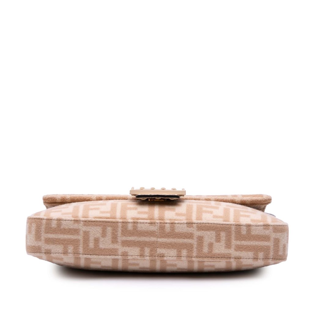 Fendi Zucca Wool Selleria Baguette - 3