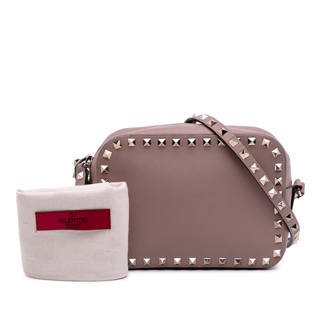 Valentino Leather Rockstud Camera Bag - Image 11