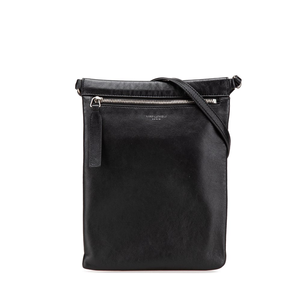 Saint Laurent Antiqued Lambskin Sid Flat Crossbody