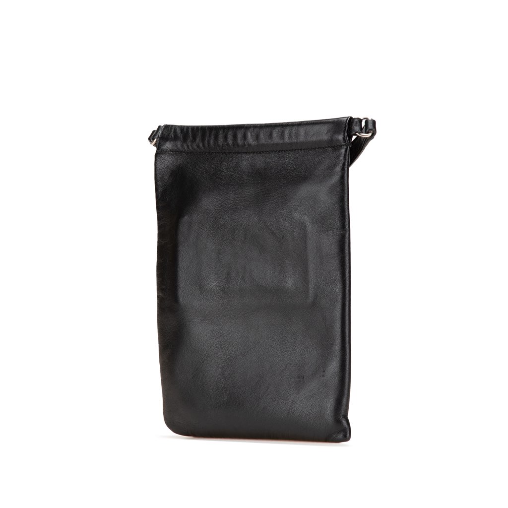 Saint Laurent Antiqued Lambskin Sid Flat Crossbody - Back view