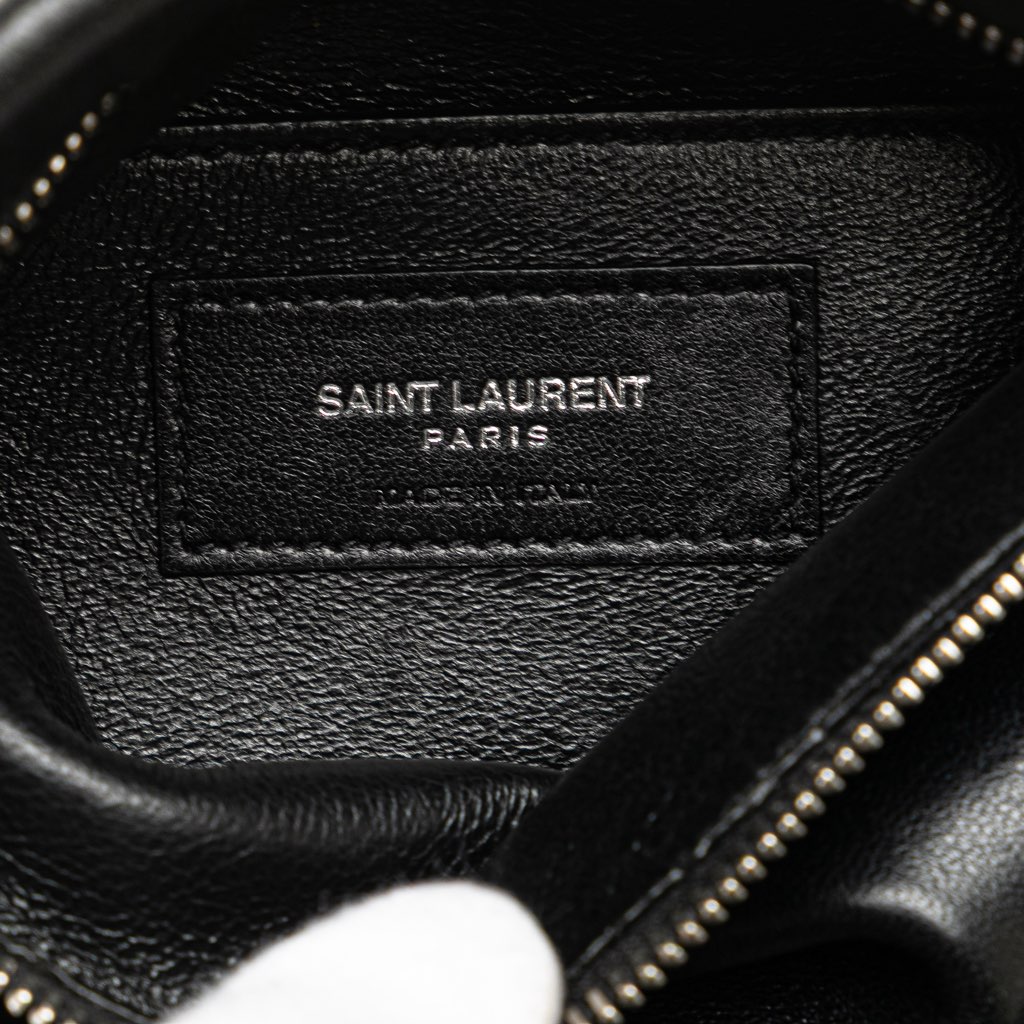 Saint Laurent Antiqued Lambskin Sid Flat Crossbody - Side view