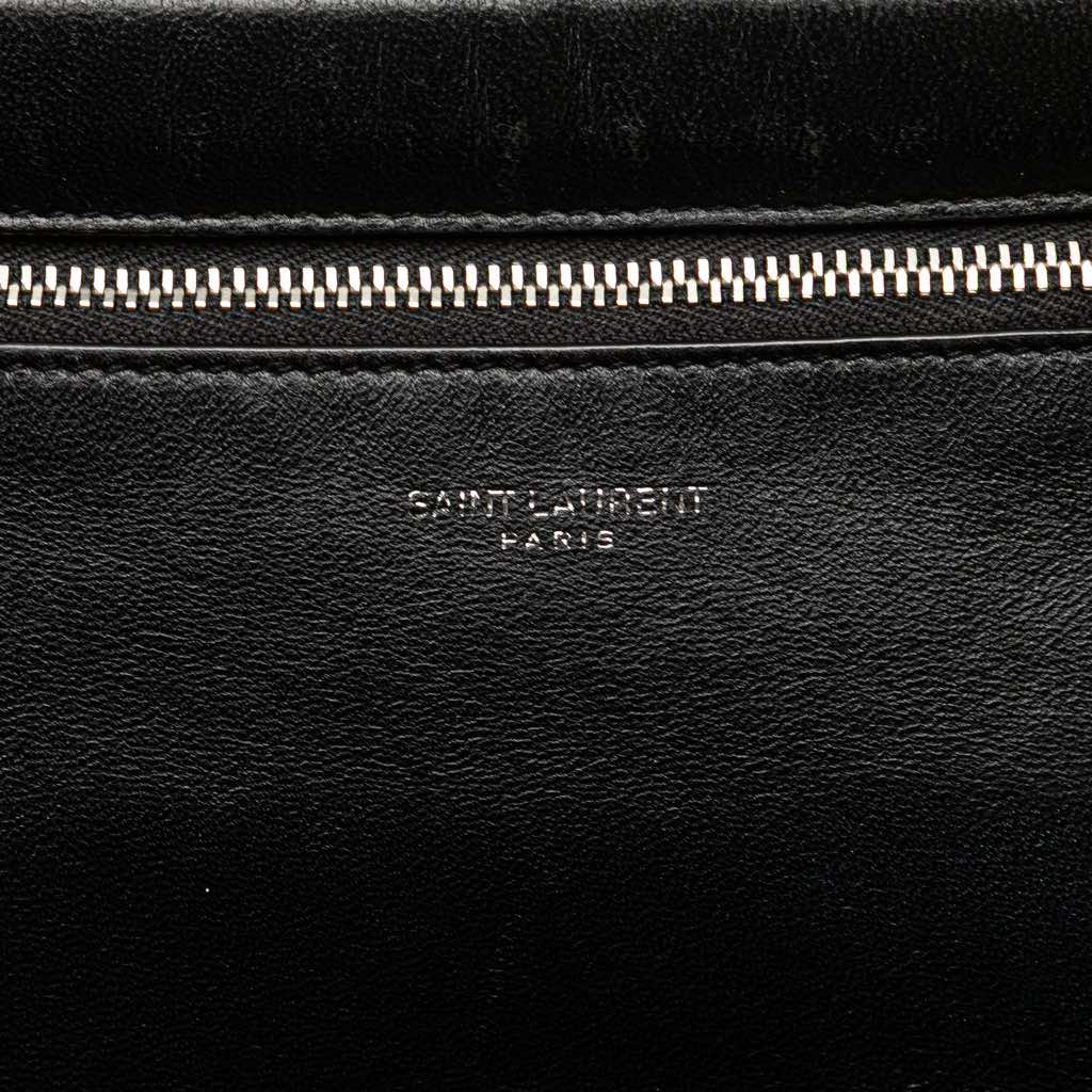 Saint Laurent Antiqued Lambskin Sid Flat Crossbody - Detail 2