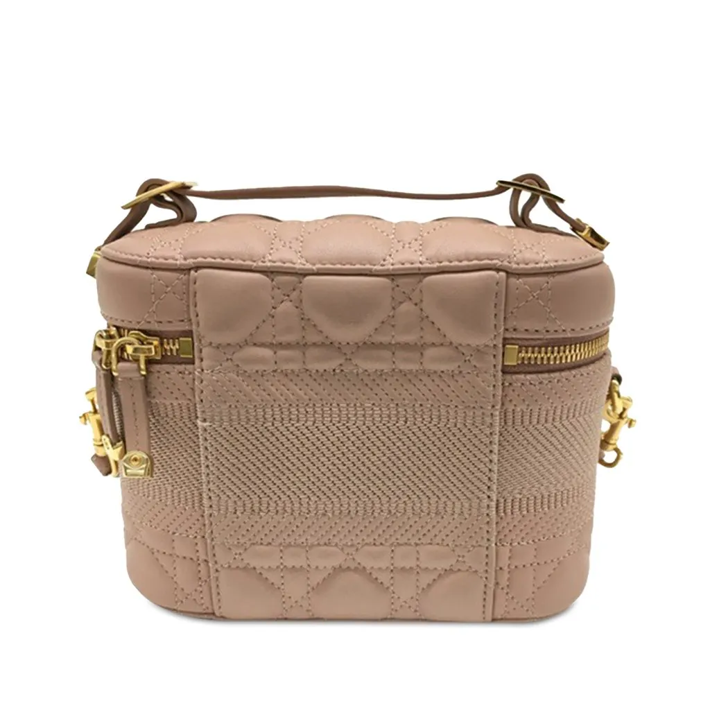 Dior Small DiorTravel Vanity Bag Brown Leather Good - Inside View