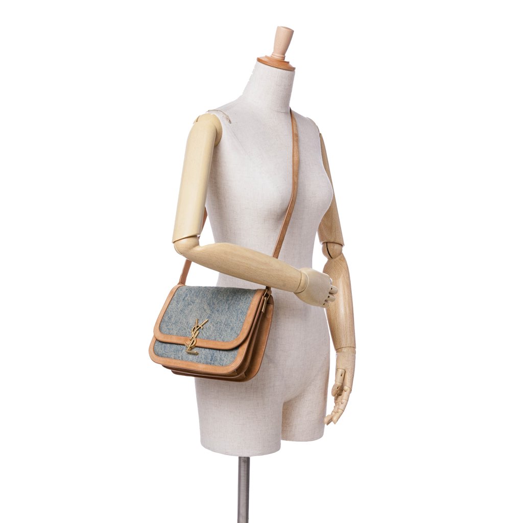 Saint Laurent Medium Denim Solferino Crossbody - Image 14