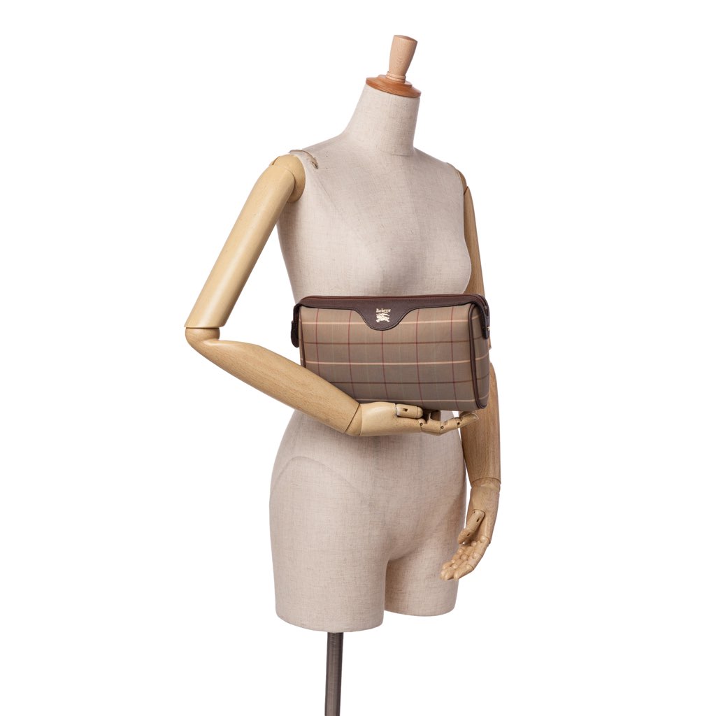 Burberry Vintage Check Canvas Clutch - Image 14