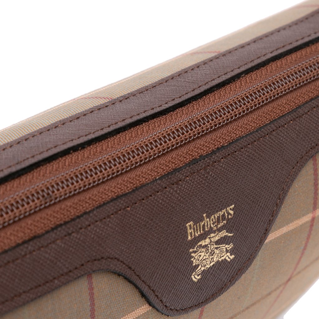 Burberry Vintage Check Canvas Clutch - Image 10