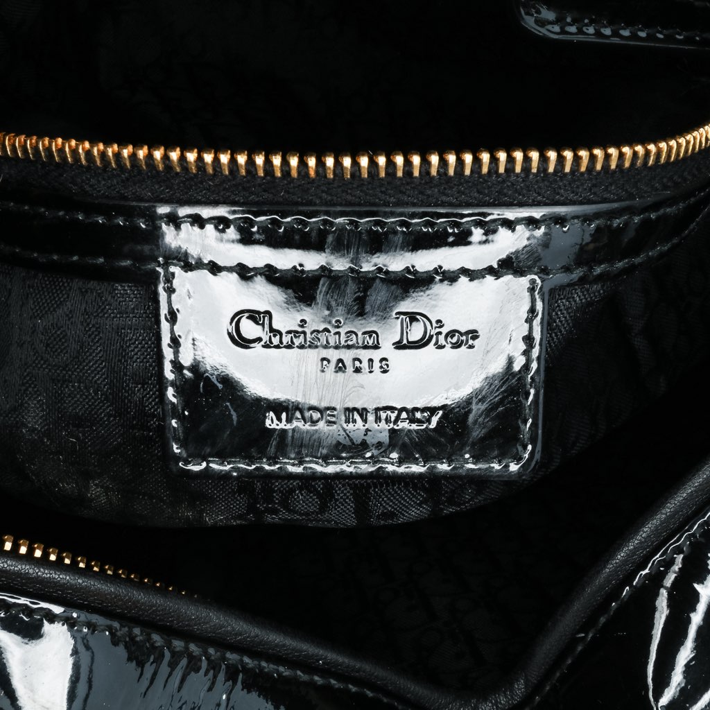 Dior Large Patent Cannage Lady Dior - Side view