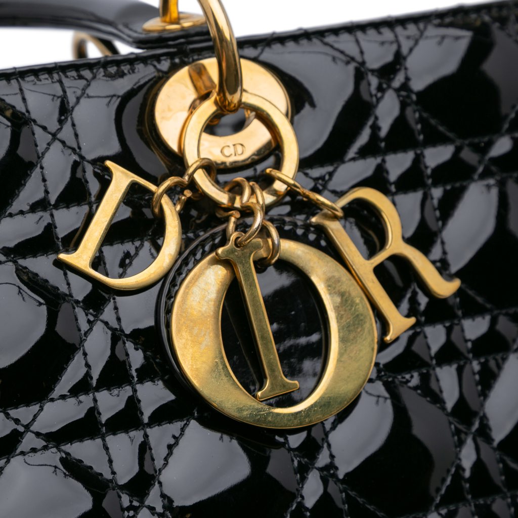 Dior Large Patent Cannage Lady Dior - Image 10