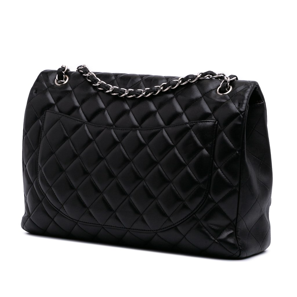 Chanel Maxi Classic Lambskin Single Flap - Back view