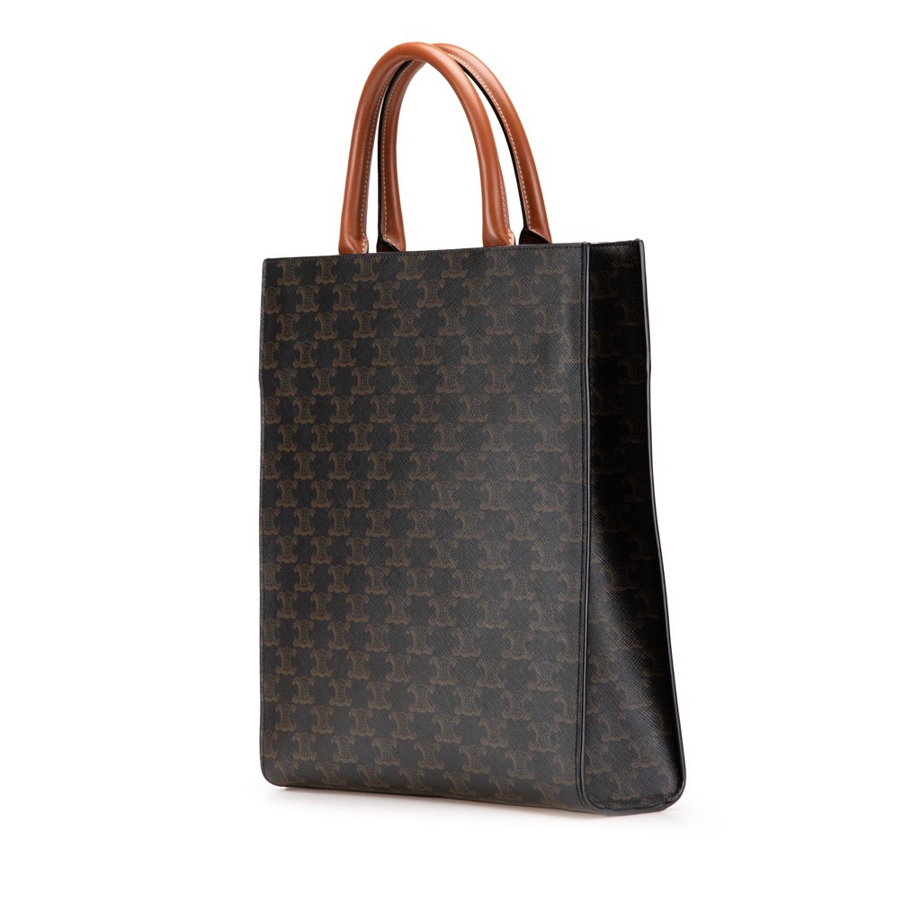 Celine Small Triomphe Coated Canvas Vertical Cabas Tote - 2