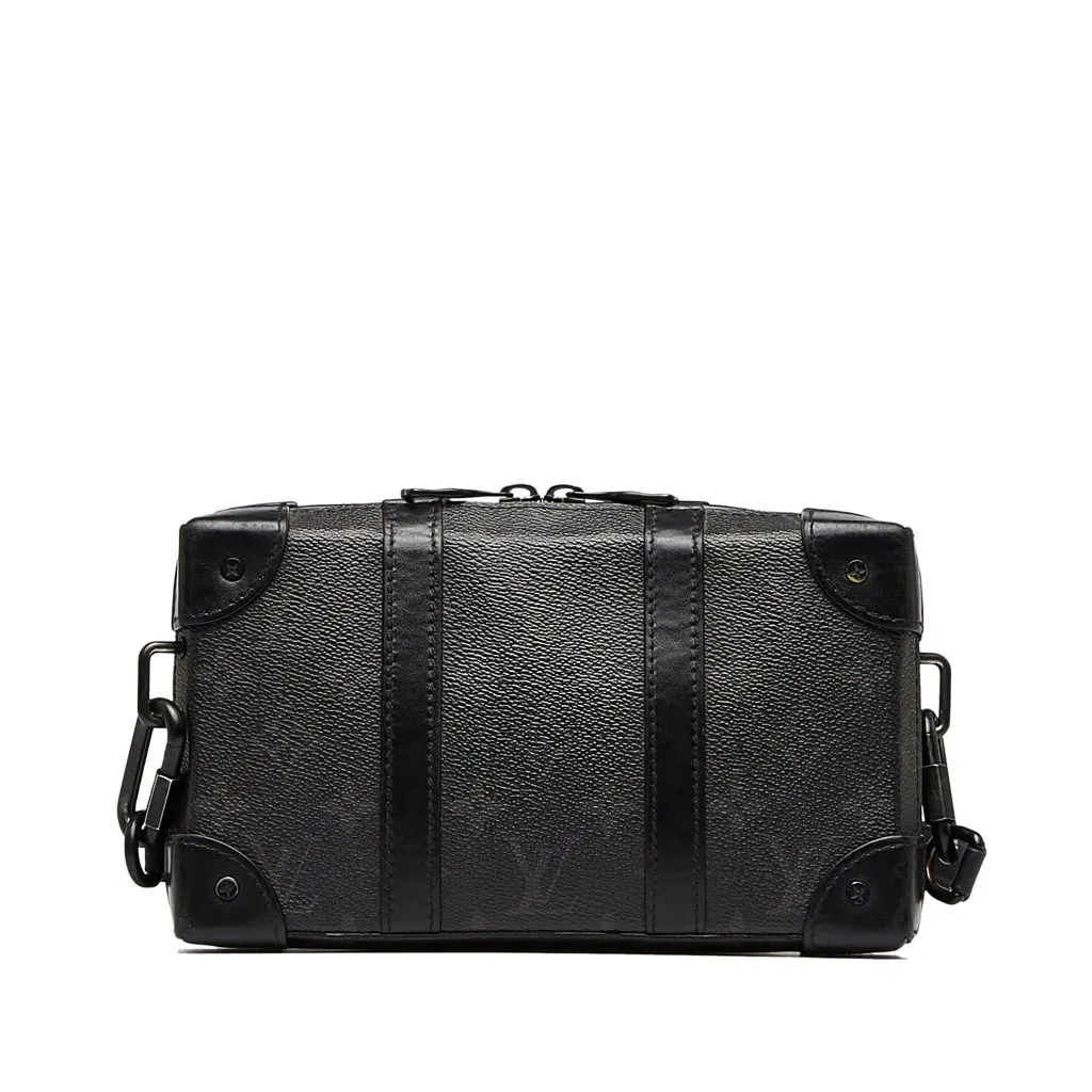 Louis Vuitton Monogram Eclipse Soft Trunk Wallet Crossbody Black Canvas Good - Inside View