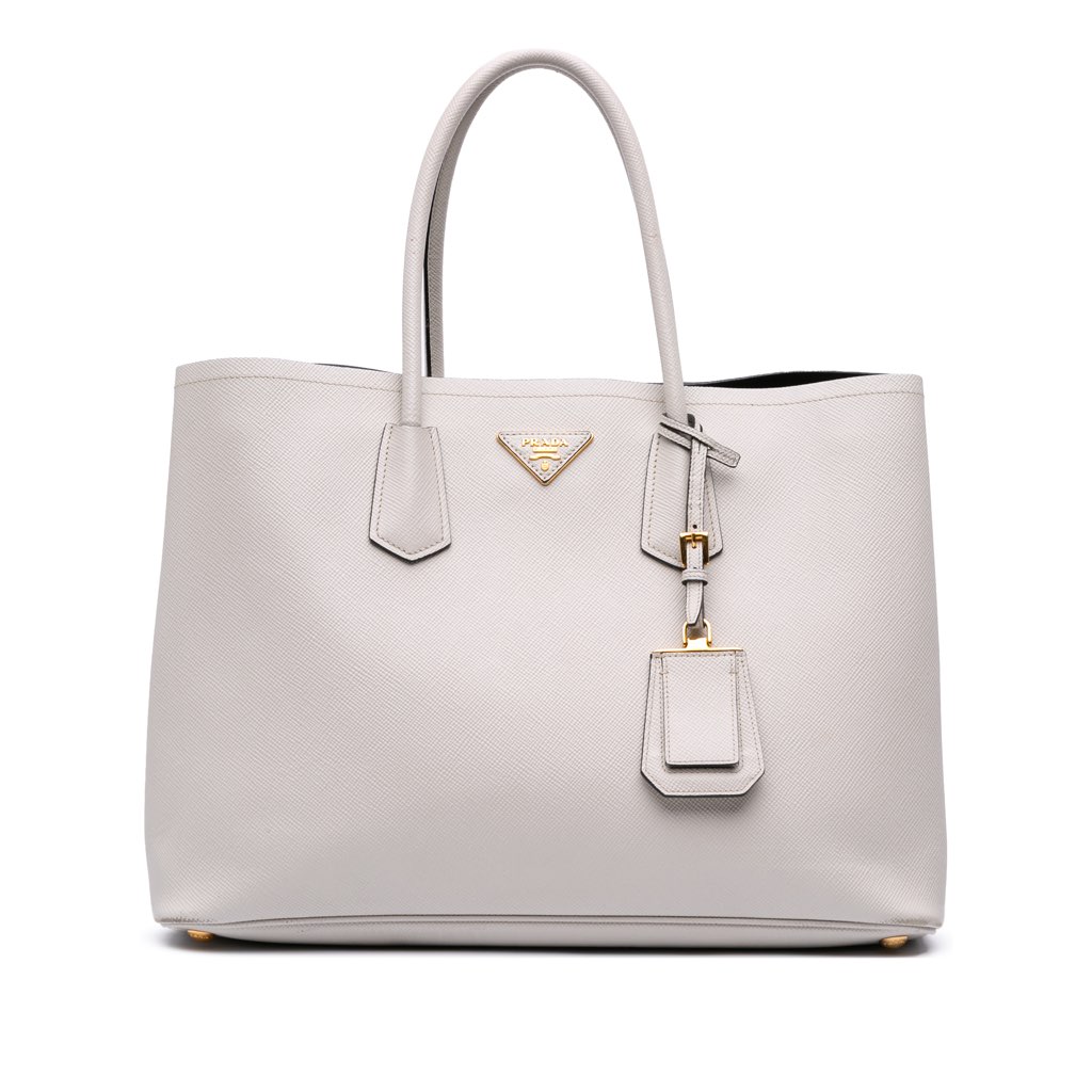 Prada Large Saffiano Cuir Double Satchel