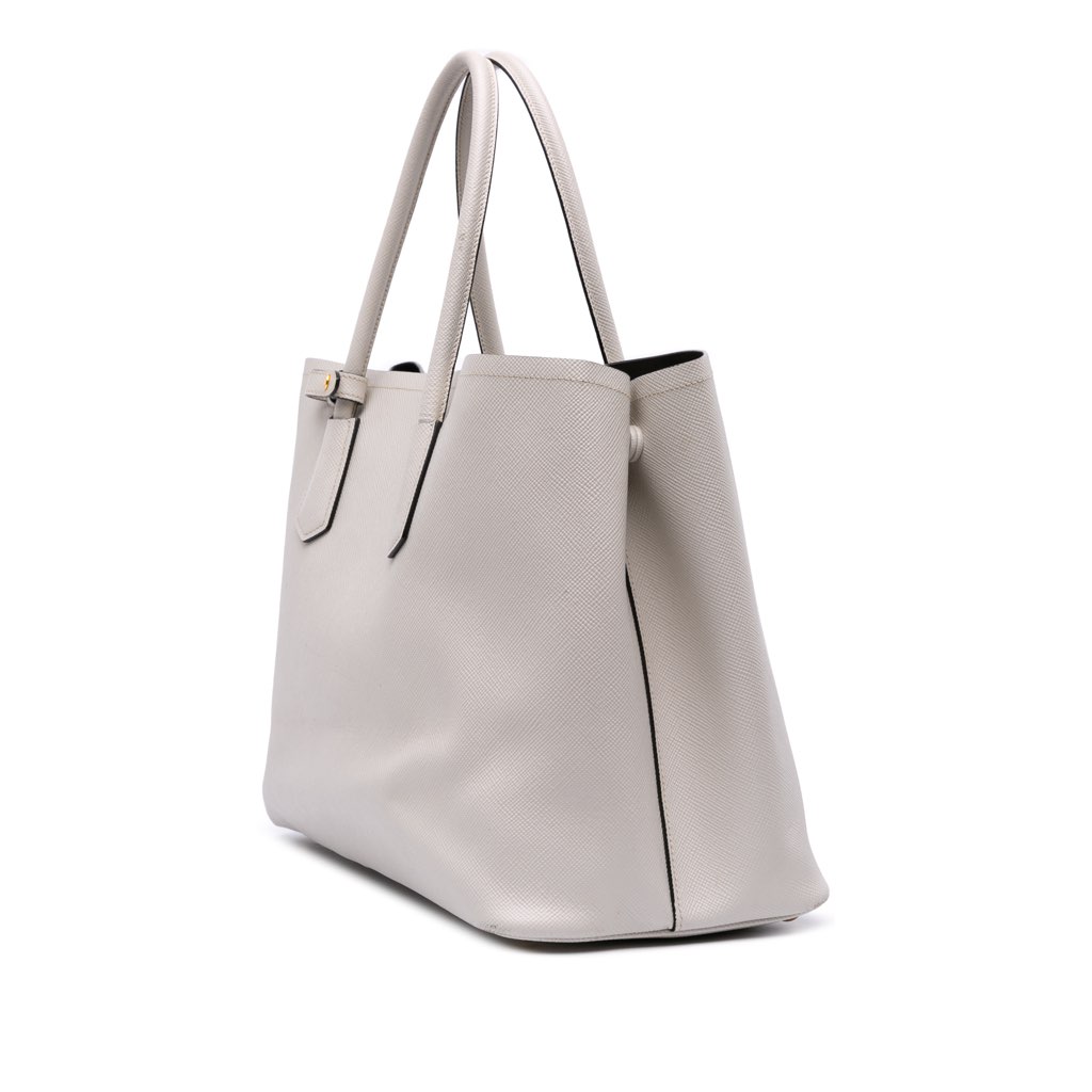 Prada Large Saffiano Cuir Double Satchel - 2