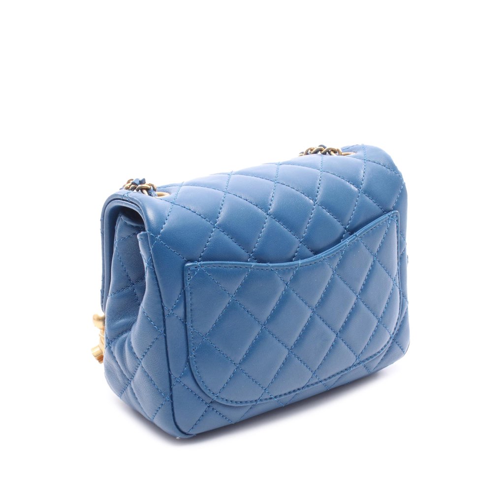 Chanel Mini Square Classic Lambskin Pearl Crush Single Flap - 2