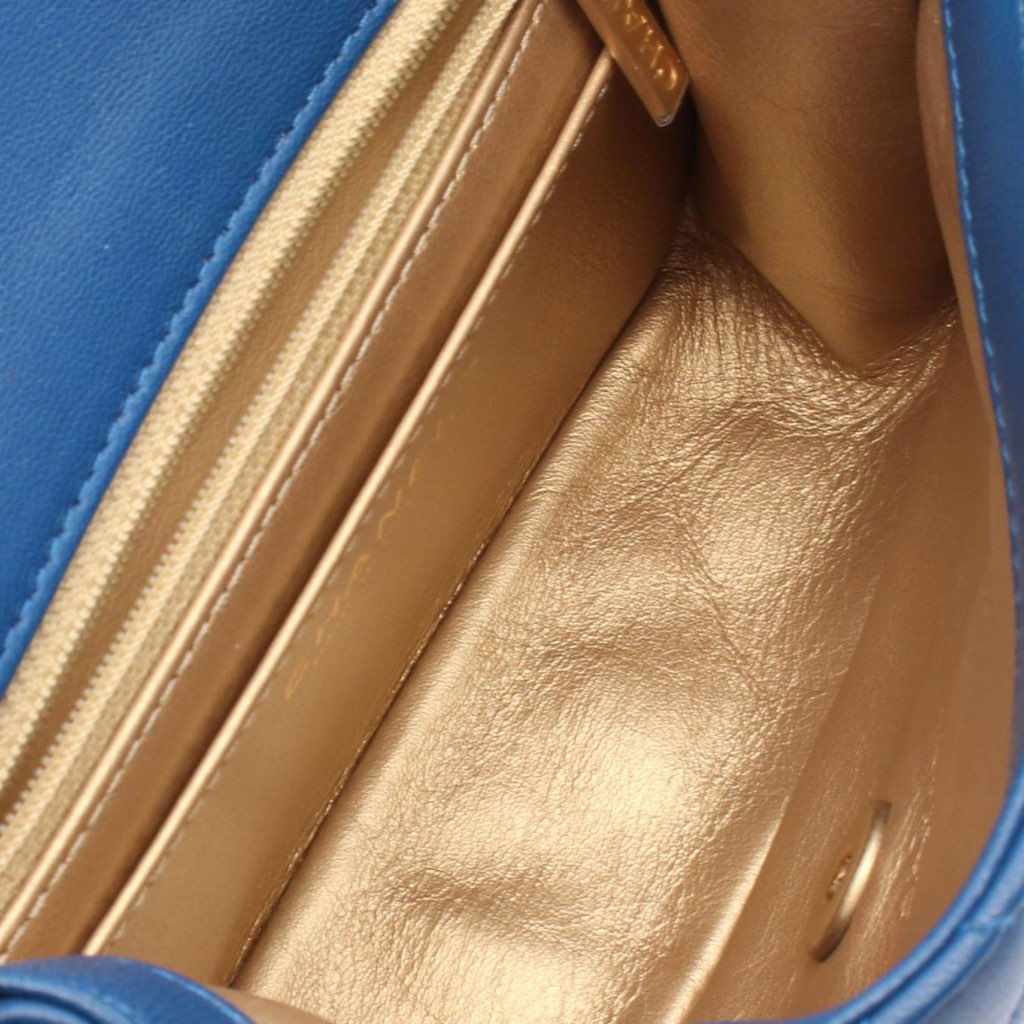 Chanel Mini Square Classic Lambskin Pearl Crush Single Flap - 3